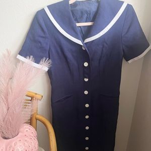 vintage nautical blue/white elegant dress